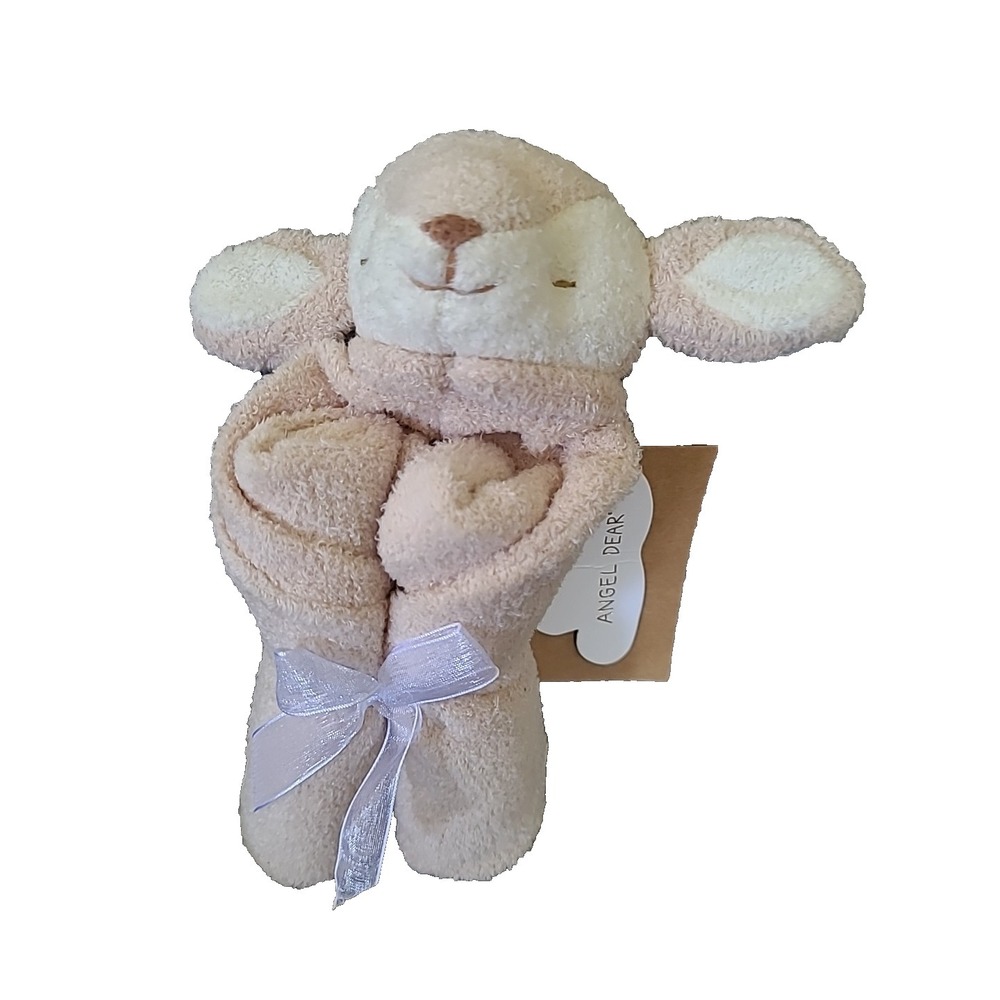 Angel Dear Baby Boy Girl Deer Fawn Lovey Security Blanket 13"x13" Plush Lovie